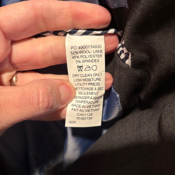 Original Penguin Men's Wool Blend Blazer Suit Jacket Charcoal 40R NWOT - Picture 5 of 5